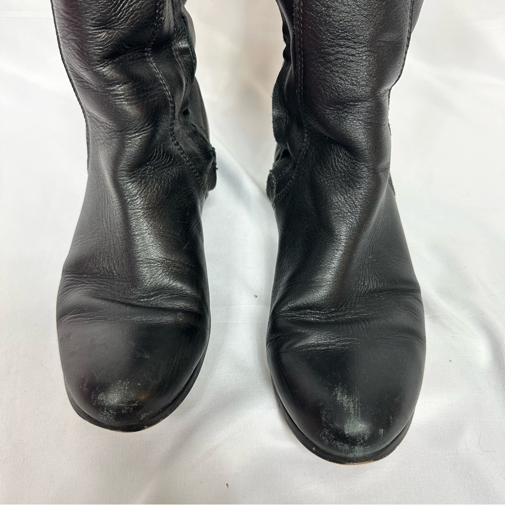 Host Pick 💫 Betsey Johnson Knee High Black Leather Boots in Size 8.5 - Picture 6 of 10